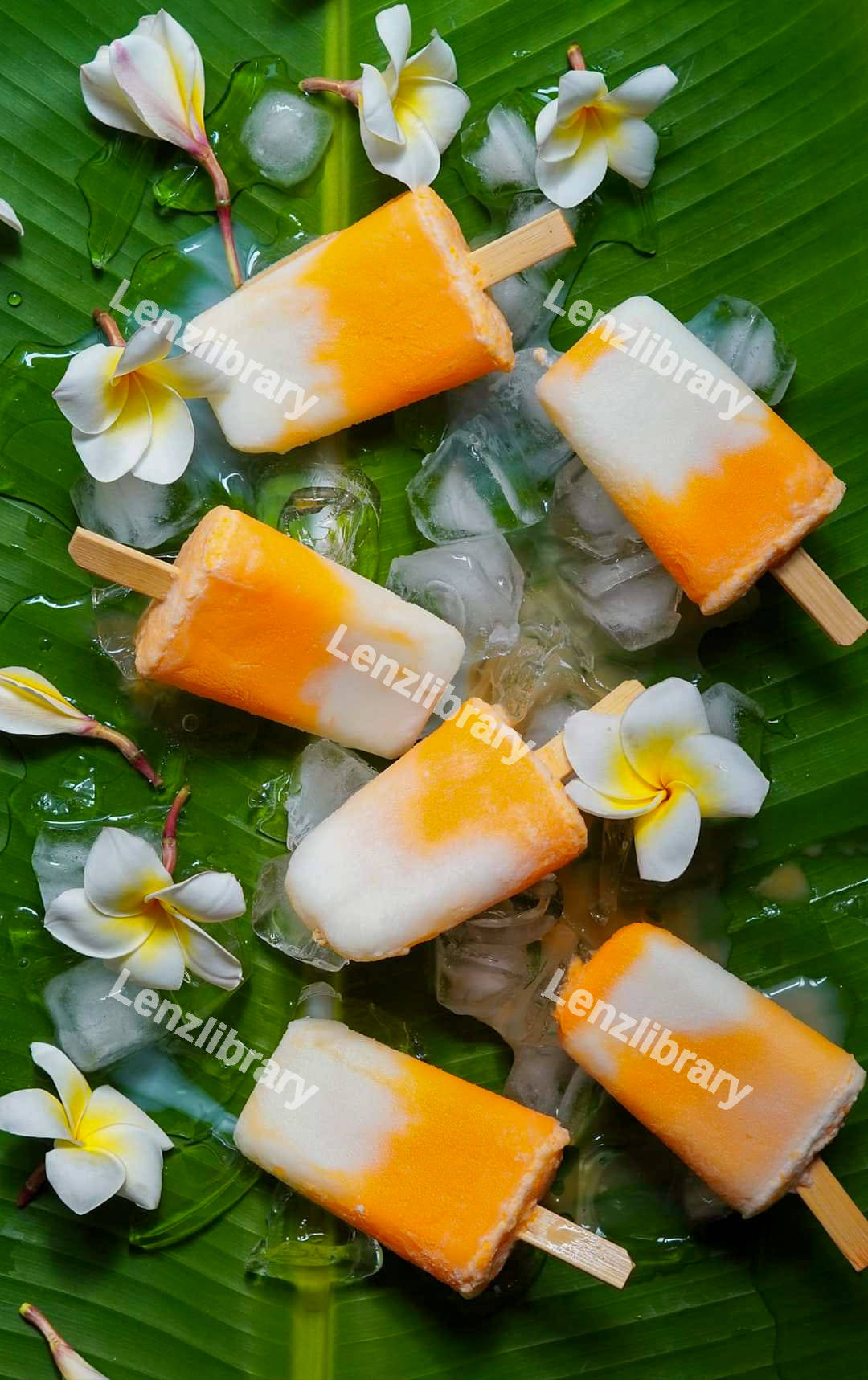 Orange ice lolly